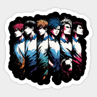 School Soccer Club Squad Anime Manga Manwha Husbando Otaku Sticker